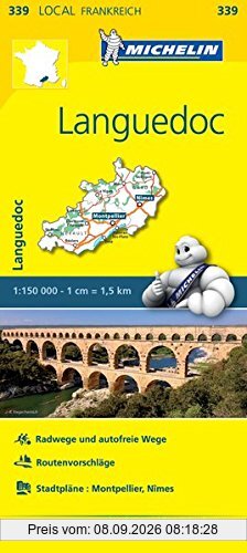 Michelin Languedoc: Straßen- und Tourismuskarte 1:150.000 (MICHELIN Localkarten)
