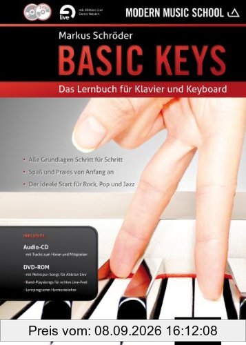 Basic Keys: Das Lernbuch für Klavier und Keyboard. Klavier (Keyboard). Lehrbuch mt CD + DVD.