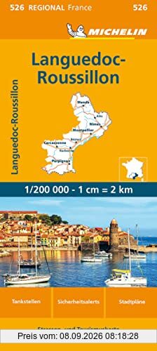 Michelin Languedoc-Roussillon: Straßen- und Tourismuskarte 1:200.000 (MICHELIN Regionalkarten)