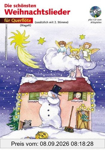 Die schönsten Weihnachtslieder, Notenausg. m. Audio-CDs, Für Querflöte, m. Audio-CD