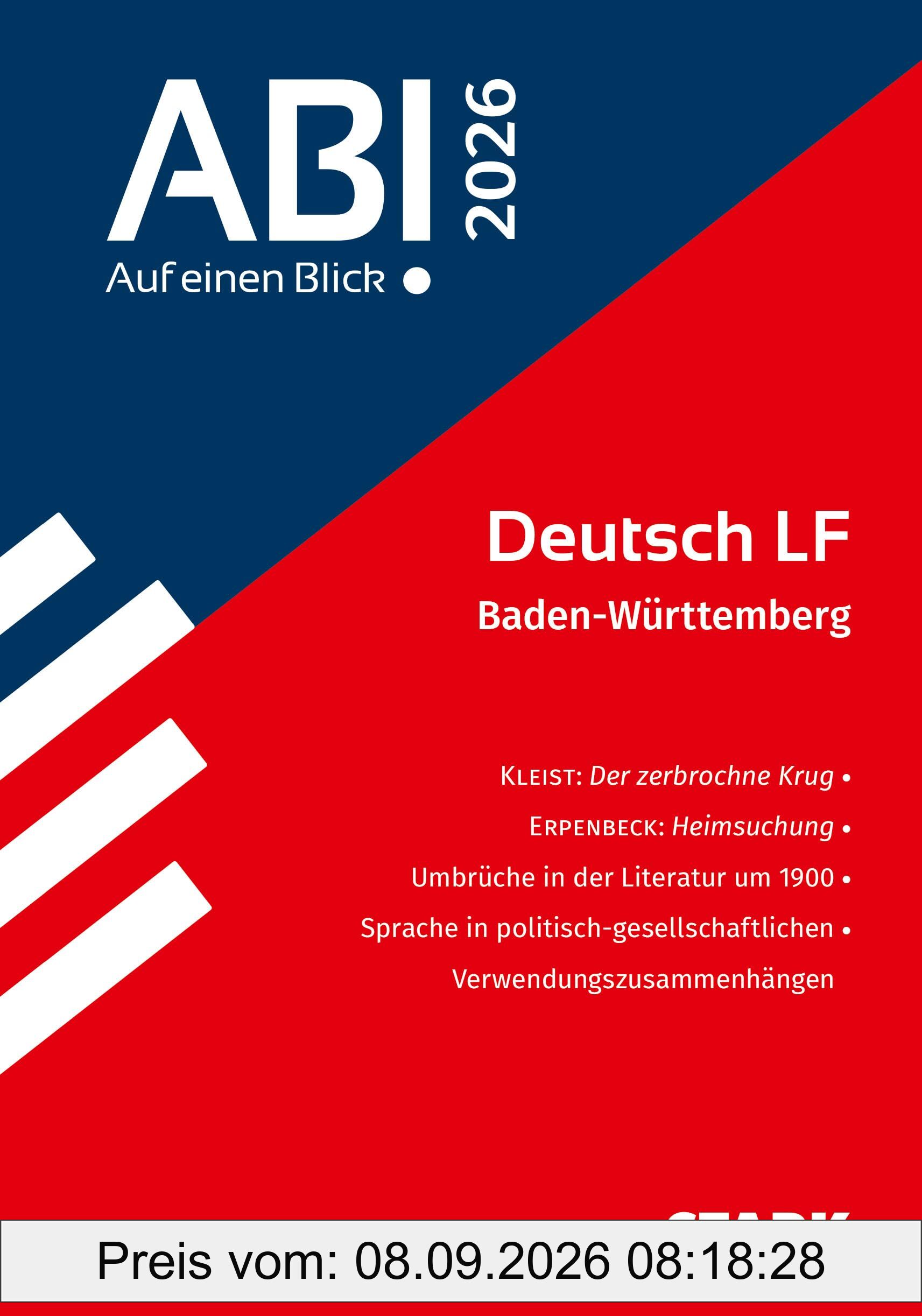 STARK Deutsch - Abi - Auf einen Blick! 2026 BW (Skripte / Abi - Auf einen Blick!)