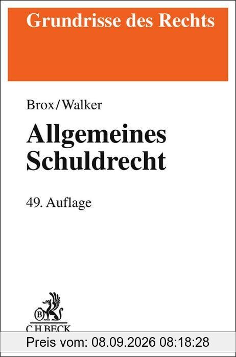 Allgemeines Schuldrecht (Grundrisse des Rechts)