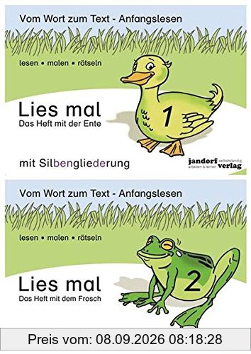 Lies mal - Hefte 1 und 2 (Paket) mit Silbengliederung: Vom Wort zum Text - Anfangslesen