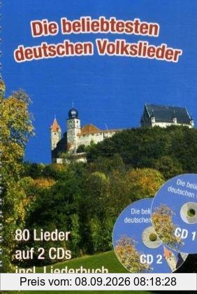 Die beliebtesten deutschen Volkslieder, m. 2 Audio-CDs
