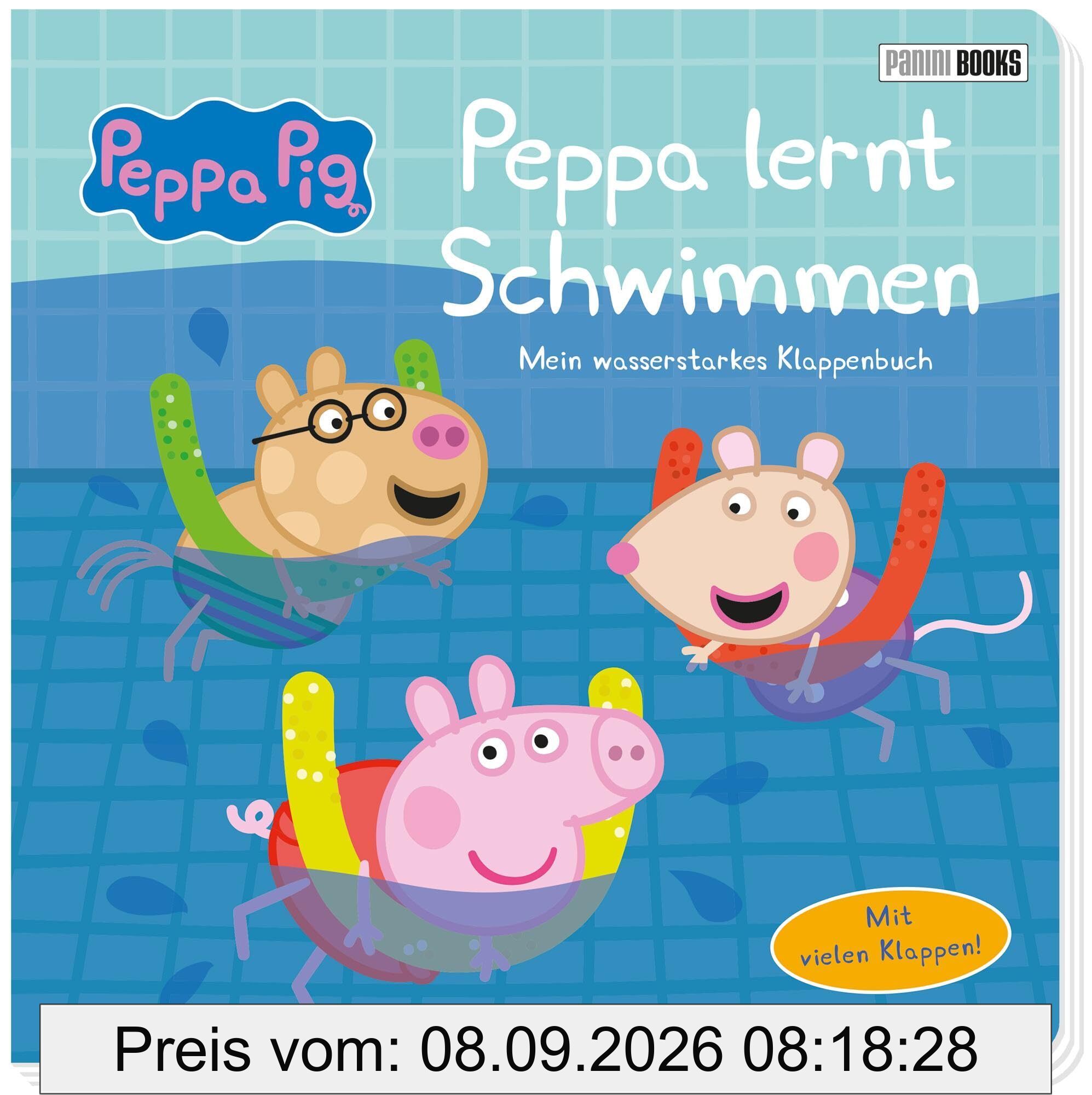Peppa Pig: Peppa lernt Schwimmen - Mein wasserstarkes Klappenbuch: Pappbilderbuch mit Klappen