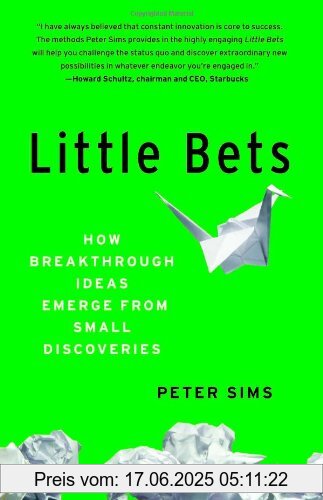 Binding : Taschenbuch, Edition : Reprint, Label : Simon & Schuster, Publisher : Simon & Schuster, NumberOfItems : 1, medium : Taschenbuch, numberOfPages : 224, publicationDate : 2013-07-16, authors : Peter Sims, languages : english, ISBN : 1439170436