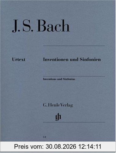 Inventionen + Sinfonien Bwv 772-801. Klavier