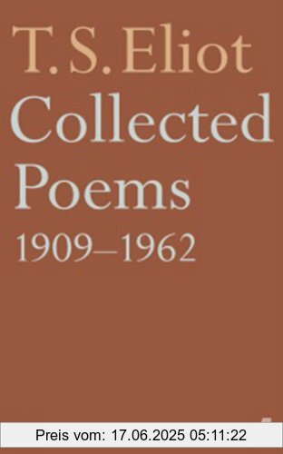 Binding : Taschenbuch, Edition : New Ed, Label : Faber & Faber, Publisher : Faber & Faber, NumberOfItems : 1, medium : Taschenbuch, numberOfPages : 240, publicationDate : 1974-06-17, authors : Eliot, T. S., languages : english, ISBN : 0571105483