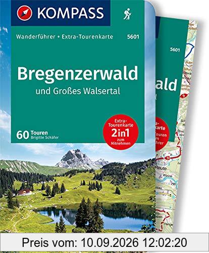KOMPASS Wanderführer Bregenzerwald und Großes Walsertal: Wanderführer mit Extra-Tourenkarte 1:40.000, 60 Touren, GPX-Daten zum Download