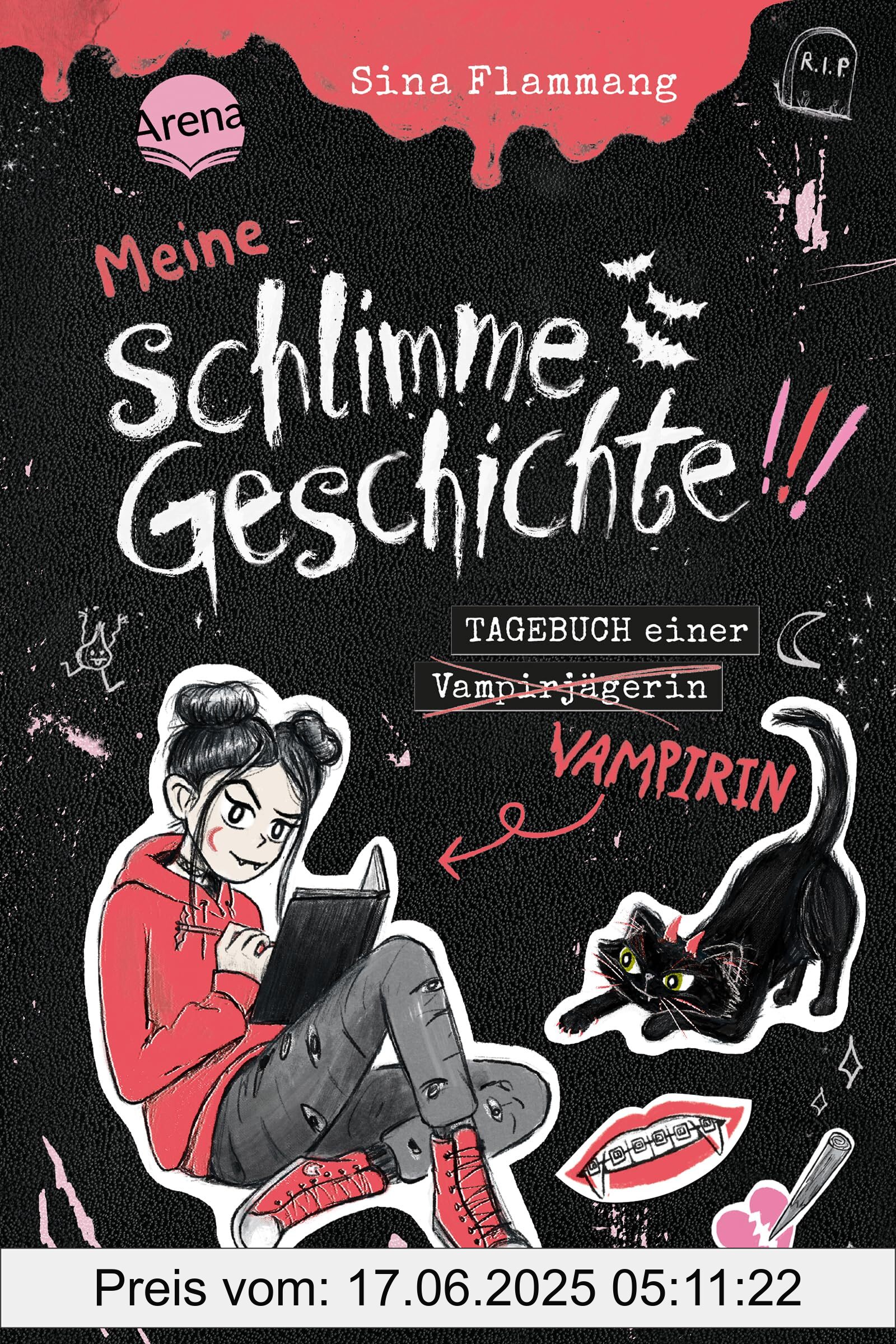Binding : hardcover, Label : Meine schlimme Geschichte!!! Tagebuch einer Vampirin : Ein übernatürlich witziges Vampirtagebuch für alle Untoten ab 10 Jahren, medium : hardcover, numberOfPages : 248, publicationDate : 2025-02-03, languages : german, ISBN : 3401607782