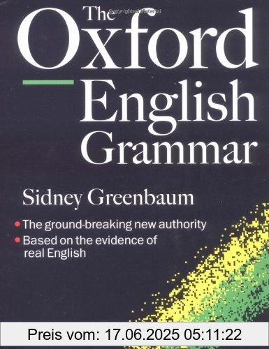 Binding : Gebundene Ausgabe, Edition : First Edition, Label : Oxford University Press, Publisher : Oxford University Press, NumberOfItems : 1, medium : Gebundene Ausgabe, numberOfPages : 668, publicationDate : 1996-02-29, authors : Sidney Greenbaum, languages : english, ISBN : 0198612508