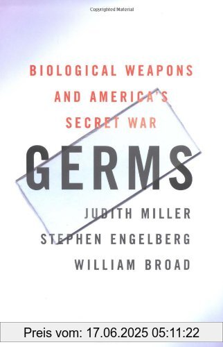 Binding : Gebundene Ausgabe, Label : Simon & Schuster, Publisher : Simon & Schuster, NumberOfItems : 1, PackageQuantity : 1, medium : Gebundene Ausgabe, numberOfPages : 384, publicationDate : 2001-09-25, authors : Judith Miller, Stephen Engelberg, William Broad, languages : english, ISBN : 0684871580