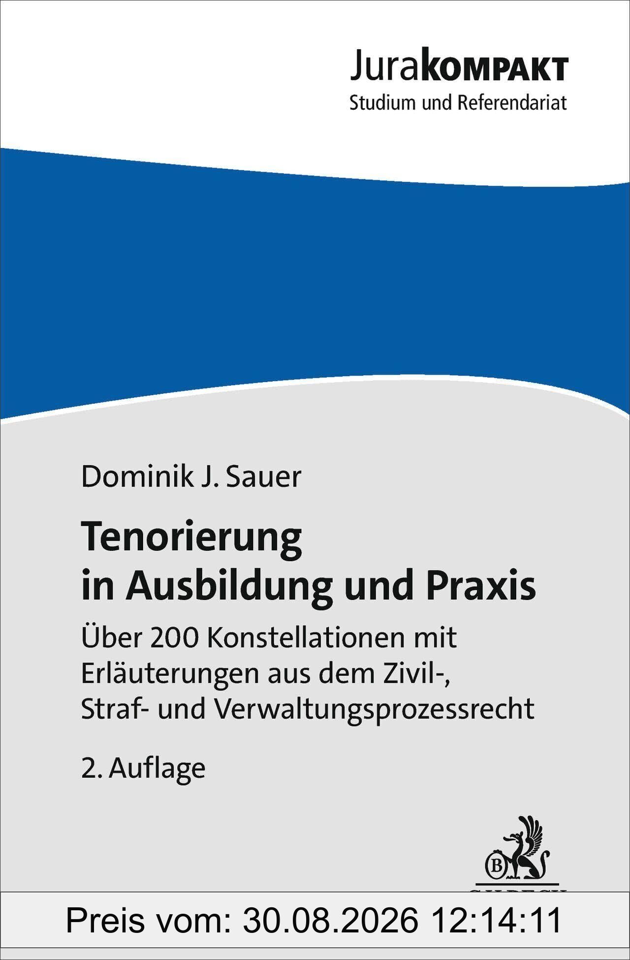 Tenorierung in Ausbildung und Praxis