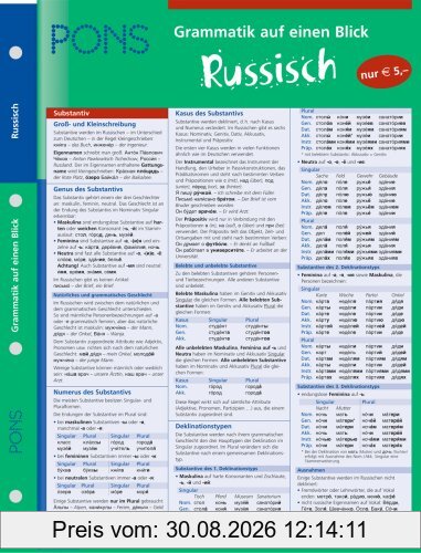 PONS Grammatik auf einen Blick. Russisch