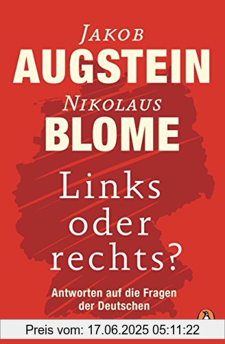 Binding : Broschiert, Label : Penguin Verlag, Publisher : Penguin Verlag, medium : Broschiert, numberOfPages : 256, publicationDate : 2016-10-11, releaseDate : 2016-10-11, authors : Jakob Augstein, Nikolaus Blome, languages : german, ISBN : 332810075X