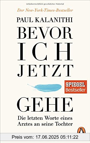 Binding : Broschiert, Label : Penguin Verlag, Publisher : Penguin Verlag, medium : Broschiert, numberOfPages : 208, publicationDate : 2017-07-10, releaseDate : 2017-07-10, authors : Paul Kalanithi, translators : Gaby Wurster, languages : german, ISBN : 3328101209