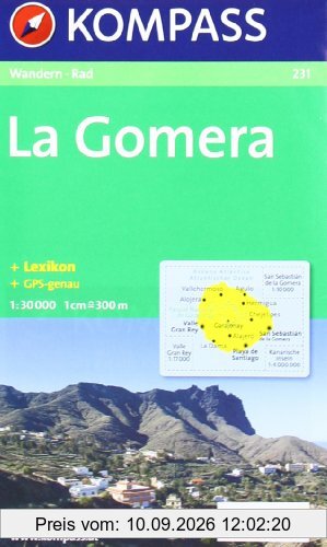 Kompass Karten, La Gomera: Wandern / Rad, Lexikon / GPS-genau