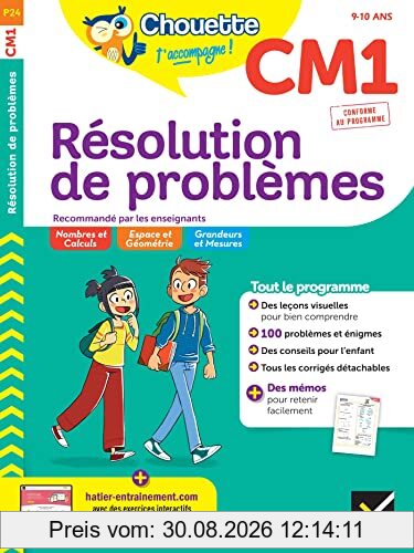 Résolution de problèmes CM1, 9-10 ans : conforme au programme