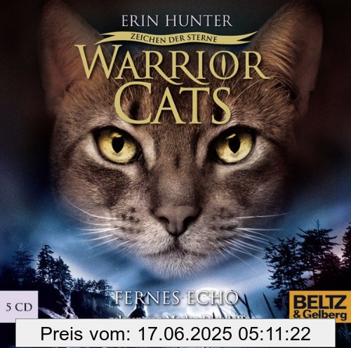Binding : Audio CD, Edition : Deutsche Erstausgabe, Label : Beltz & Gelberg, Publisher : Beltz & Gelberg, NumberOfItems : 5, Format : Audiobook, medium : Audio CD, publicationDate : 2014-03-31, runningTime : 332 minutes, authors : Erin Hunter, translators : Anja Hansen-Schmidt, narrators : Marlen Diekhoff, languages : german, ISBN : 3407811632