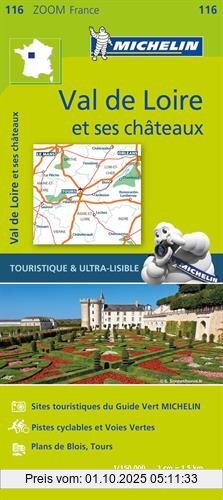 VAL DE LOIRE ET CHATEAUX 11116 CARTE MICHELIN KAART
