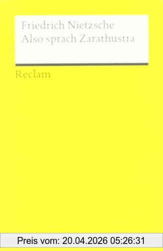 Reclam Also Sprach Zarathustra Buch Taschenbuch 370 Seiten