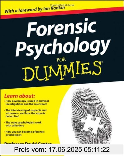 Binding : Taschenbuch, Edition : 1. Auflage, Label : John Wiley & Sons, Publisher : John Wiley & Sons, NumberOfItems : 1, PackageQuantity : 1, medium : Taschenbuch, numberOfPages : 412, publicationDate : 2012-04-13, authors : David Canter, languages : english, ISBN : 1119976243