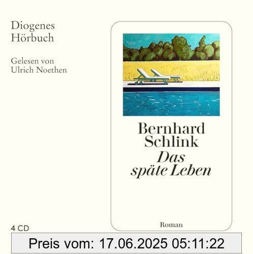 Binding : Audio CD, Edition : 1, Label : Diogenes, Publisher : Diogenes, Format : Ungekürzte Ausgabe, medium : Audio CD, publicationDate : 2023-12-13, runningTime : 18180 seconds, authors : Bernhard Schlink, narrators : Ulrich Noethen, ISBN : 3257804539
