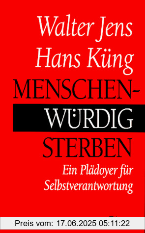 Binding : Gebundene Ausgabe, Edition : 2., Label : Piper, Publisher : Piper, PackageQuantity : 1, medium : Gebundene Ausgabe, numberOfPages : 220, publicationDate : 1995-01-01, authors : Walter Jens, Hans Küng, Dietrich Niethammer, Albin Eser, languages : german, ISBN : 3492037917