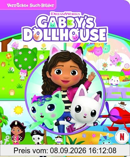 Gabby's Dollhouse - Verrückte Such-Bilder - Wimmelbuch - Pappbilderbuch mit wattiertem Umschlag