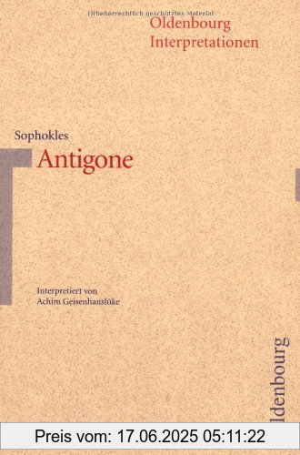 Binding : Taschenbuch, Label : Oldenbourg Schulbuchverlag, Publisher : Oldenbourg Schulbuchverlag, medium : Taschenbuch, numberOfPages : 124, publicationDate : 1999-02-08, authors : Achim Geisenhanslüke, Sophokles, languages : german, ISBN : 3486886924