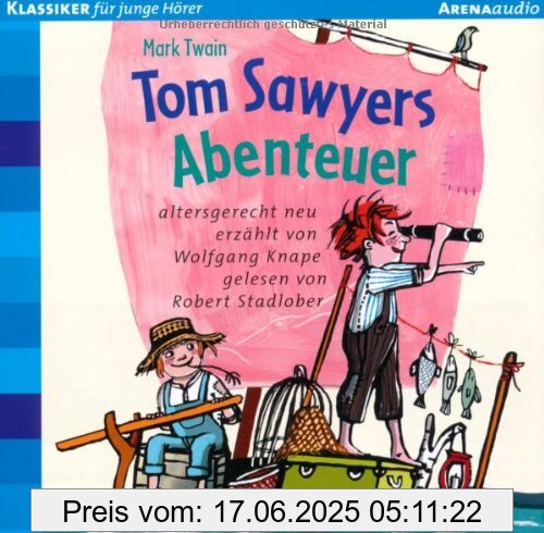 Binding : Audio CD, Label : Arena, Publisher : Arena, Format : Audiobook, medium : Audio CD, publicationDate : 2013-01-01, authors : Wolfgang Knape, Mark Twain, narrators : Robert Stadlober, languages : german, ISBN : 3401291874