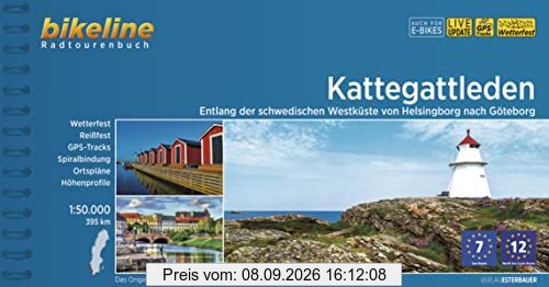 Kattegattleden: Entlang der schwedischen Westküste von Helsingborg nach Göteborg, 1:50.000, 395 km (Bikeline Radtourenbücher)