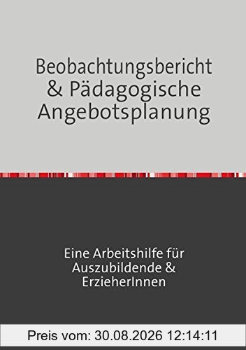 Beobachtungsbericht & pädagogische Angebotsplanung: Erfolgreich durch die Erzieherausbildung
