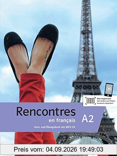 Rencontres en français A2: Kurs- und Übungsbuch mit MP3-CD und Videos