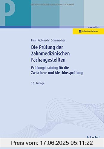 Binding : Taschenbuch, Edition : 16, Label : NWB Verlag, Publisher : NWB Verlag, medium : Taschenbuch, numberOfPages : 800, publicationDate : 2017-12-08, authors : Nicolette Fink, Sylvia Goblirsch, Bernt Schumacher, languages : german, ISBN : 3470588368