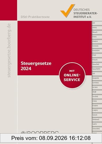 Steuergesetze 2024: mit allen aktuellen Änderungen und Stichwortverzeichnis, inkl. Online-Service (DStI-Praktikertexte)