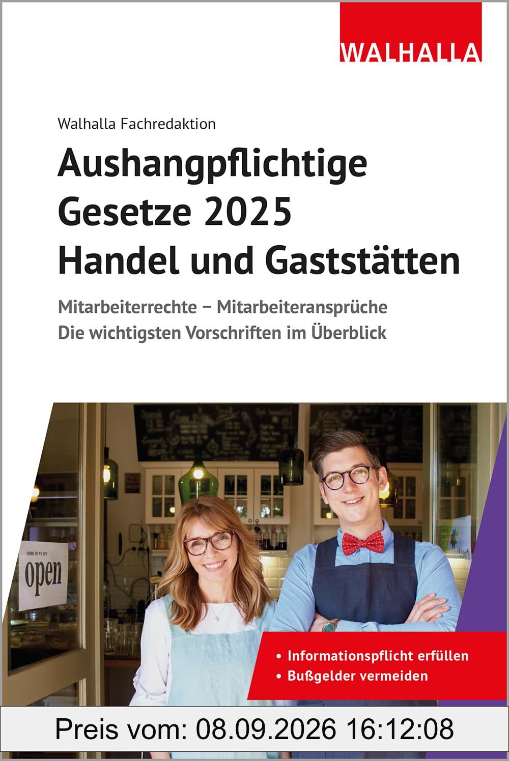 Aushangpflichtige Gesetze 2025 Handel und Gaststätten: Mitarbeiterrechte - Mitarbeiteransprüche; Die wichtigsten Vorschriften im Überblick; Mit Kordel zum Aushängen