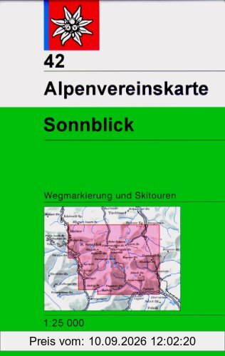 Sonnblick: Wegmarkierung und Skitouren - Topographische Karte 1:25.000