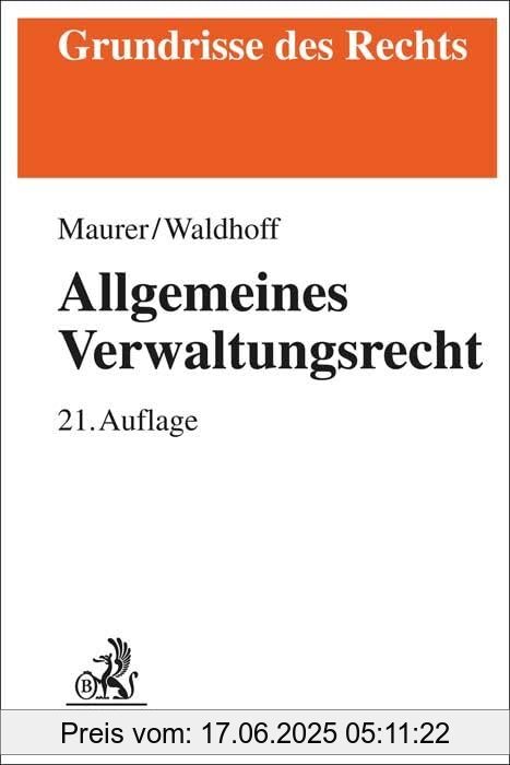Binding : Taschenbuch, Edition : 21., überarbeitete und ergänzte, Label : C.H.Beck, Publisher : C.H.Beck, medium : Taschenbuch, numberOfPages : 961, publicationDate : 2023-12-13, authors : Hartmut Maurer, Christian Waldhoff, ISBN : 3406805590