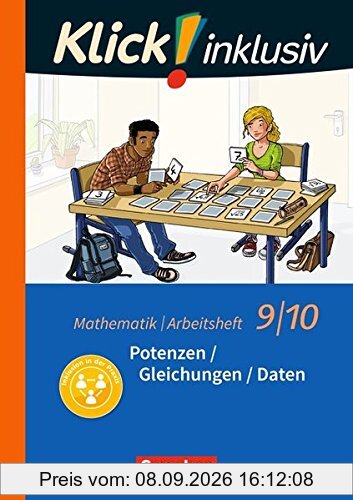 Klick! inklusiv: 9./10. Schuljahr - Potenzen / Gleichungen / Daten: Arbeitsheft 2