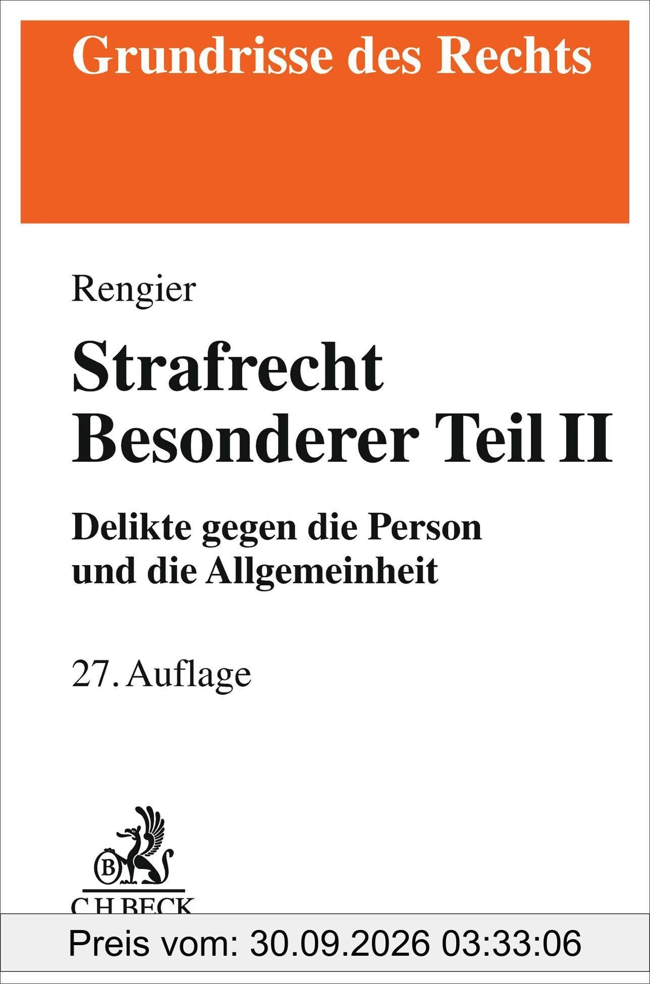Strafrecht Besonderer Teil II
