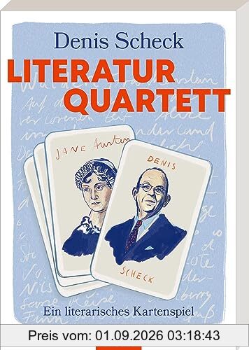 Denis Scheck Literatur-Quartett: Ein literarisches Kartenspiel | Literaturwissen als Kartenspiel, für alle Bücherfreunde
