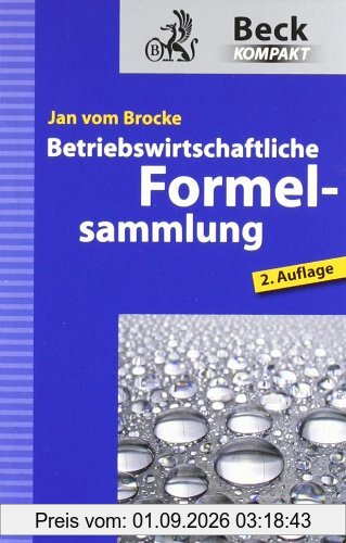 Betriebswirtschaftliche Formelsammlung