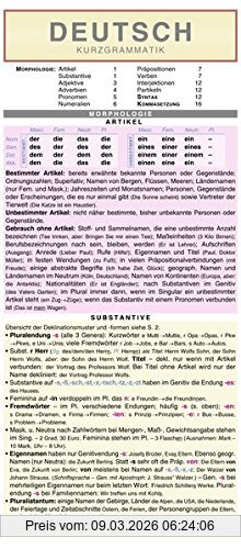 Miloslav Holman Deutsch - Kurzgrammatik, Die Komplette Grammatik Anschaulich Und Verständlich Dargestellt