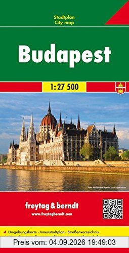 Freytag Berndt Stadtpläne, Budapest Gesamtplan - Maßstab 1:27 500