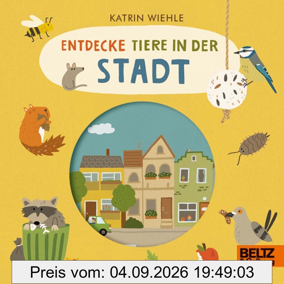 Entdecke Tiere in der Stadt: Vierfarbiges Pappbilderbuch mit Stanzungen