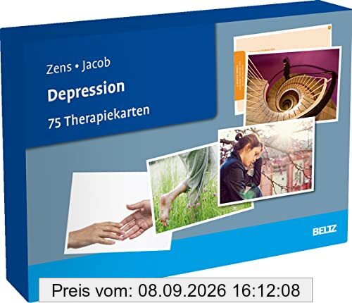 Depression: 75 Therapiekarten. Kartenset mit 75 Karten in stabiler Box, mit 32-seitigem Booklet. Kartenformat 16,5 x 24 cm. (Beltz Therapiekarten)