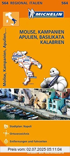 Die Buchhandlung in Oelde hat das Buch Michelin Molise, Kampanien, Apulien, Basilikata, Kalabrien: Straßen- und Tourismuskarte 1:400.000 (MICHELIN Regionalkarten)