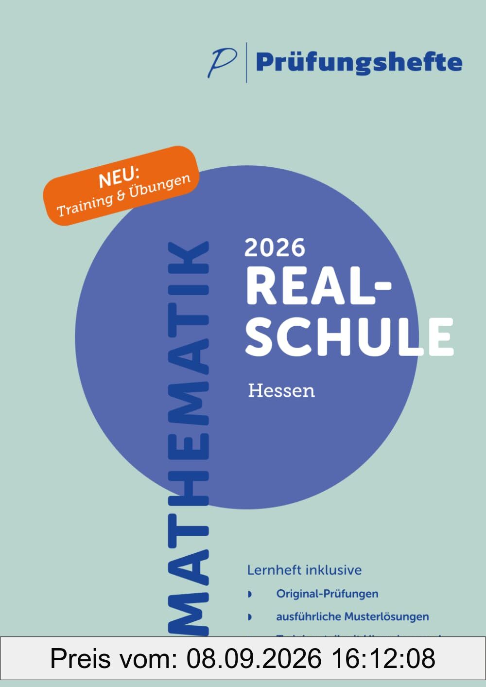 Prüfungsheft & Training - 2026 Mathematik Realschule – Hessen – Original-Prüfungen und Lösungen