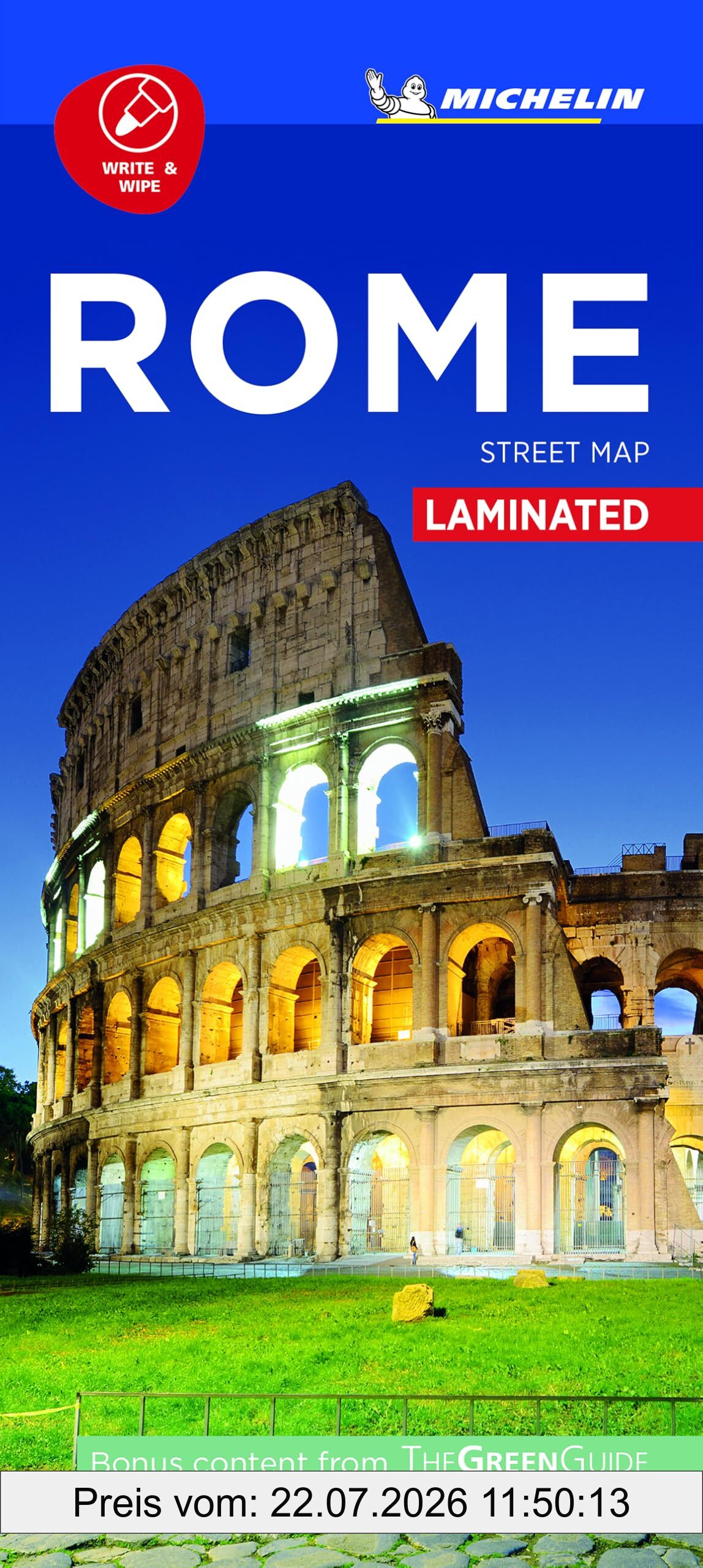Michelin Travel Publications Rome City Map, Laminated City Plan